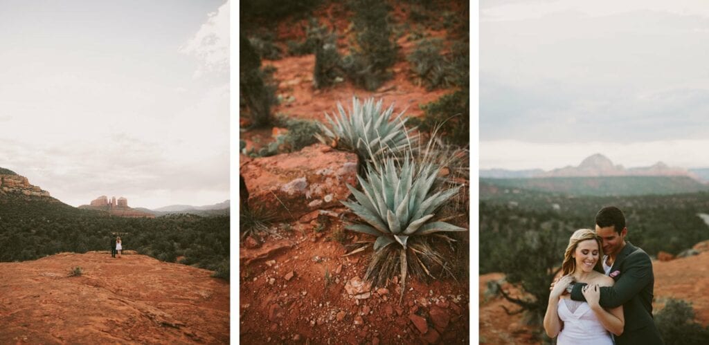 Sedona Wedding Photographer || Jane in the Woods at Cathedral Rock Sunset for engagement photos