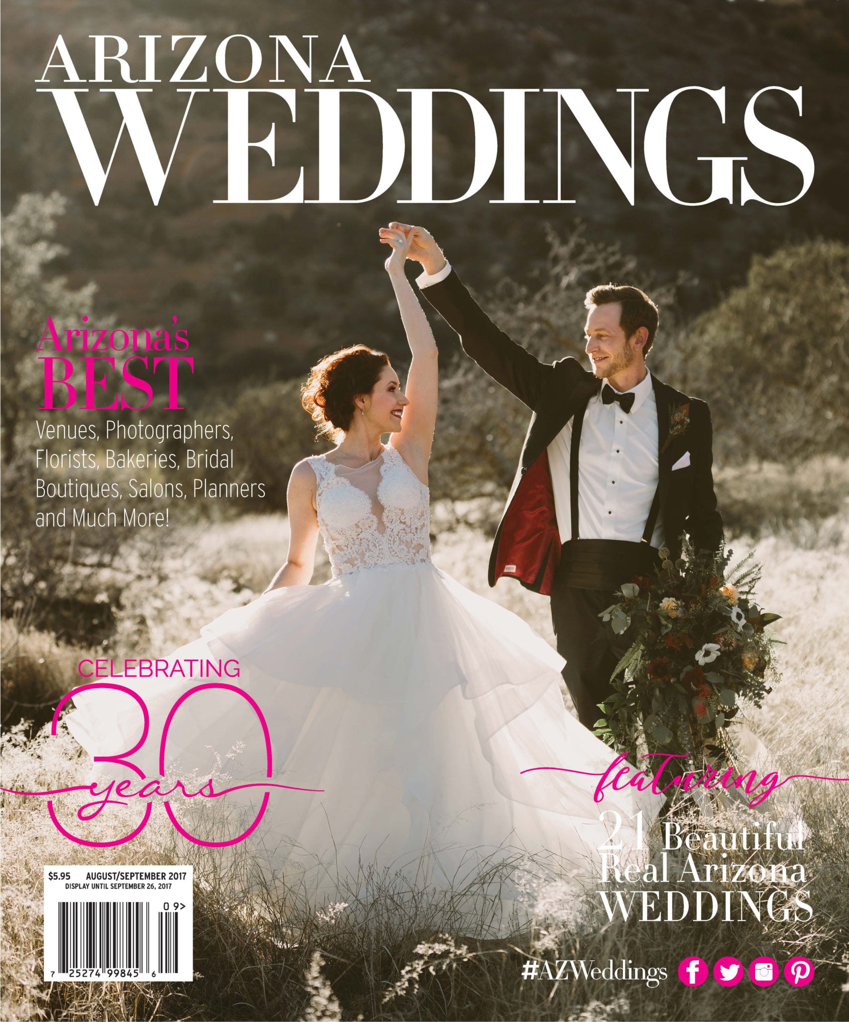 Arizona Weddings Magazine Cover Story by Jane in the Woods Photography and Planning in Sedona